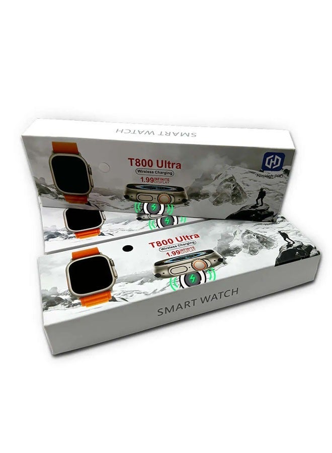 general T800 Ultra Smart Watch Fitness Tracker Waterproof Watch, Bluetooth Call Heart Rate Blood Pressure Blood Oxygen Thermometer Step Information - Image 3