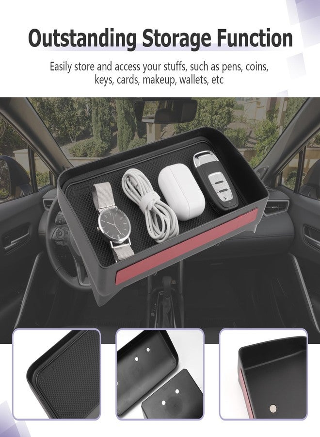 LUWU Dashboard Storage Tray Compatible with 2019-2024 2025 Toyota Corolla / 2022 2023 2024 Corolla Cross Center Console Display Box Hidden Tray Behind Screen 2024 2025 Corolla Accessories - Image 3