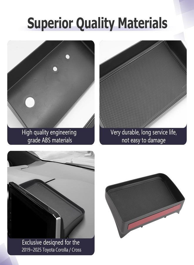 LUWU Dashboard Storage Tray Compatible with 2019-2024 2025 Toyota Corolla / 2022 2023 2024 Corolla Cross Center Console Display Box Hidden Tray Behind Screen 2024 2025 Corolla Accessories - Image 5