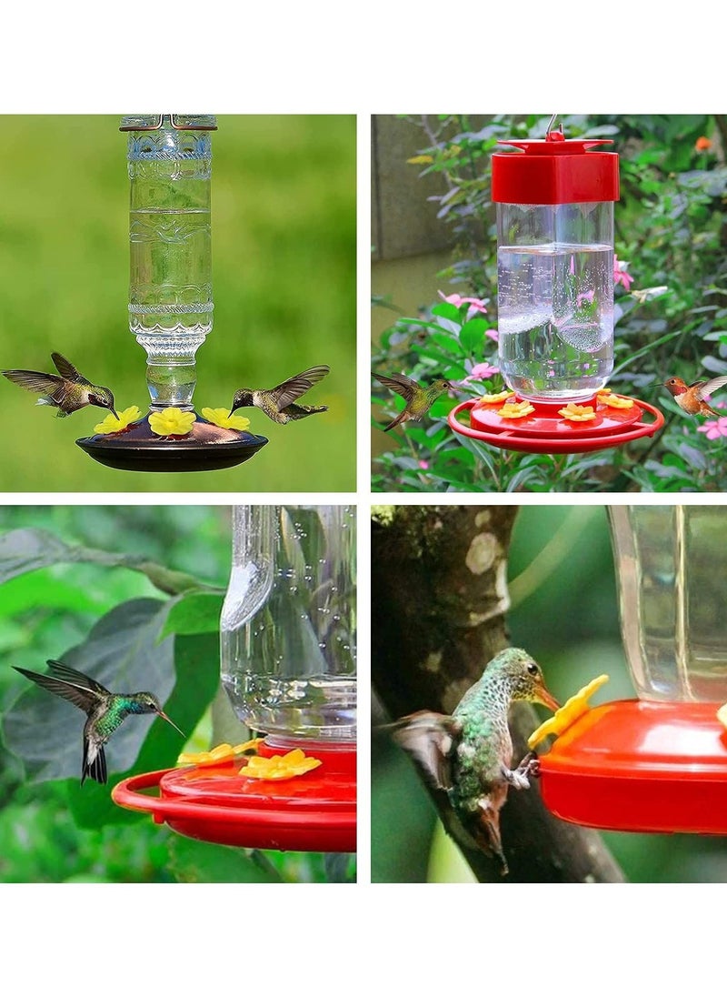 Generic - 16Pcs Hummingbird Feeder Replacement Flowers with Cleaning Brush, Yellow Feeder Parts Replacement for Hanging Feeders - Image 1