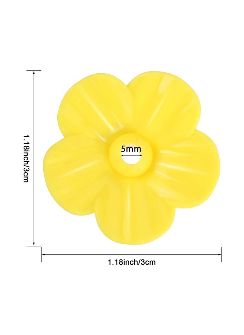 Generic - 16Pcs Hummingbird Feeder Replacement Flowers with Cleaning Brush, Yellow Feeder Parts Replacement for Hanging Feeders - Image 1