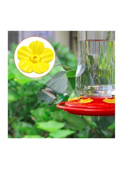 Generic 16Pcs Hummingbird Feeder Replacement Flowers with Cleaning Brush, Yellow Feeder Parts Replacement for Hanging Feeders  - Image 4