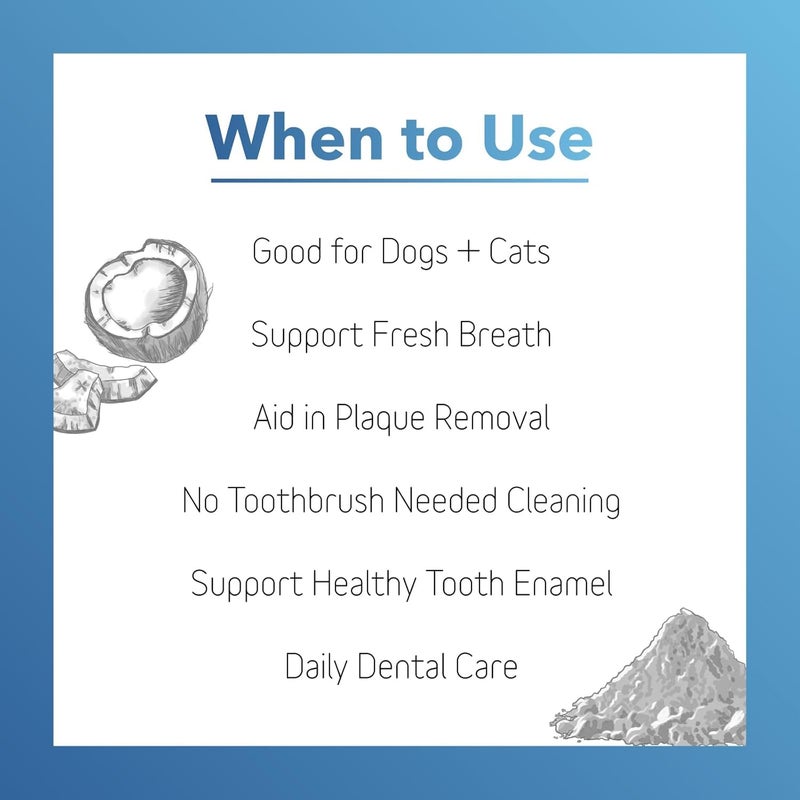 In Clover InClover Dog and Cat Dental Powder for Teeth Cleaning and Enamel and Gum Health, Natural Pet Supplement, Breath Freshener - Naturally Flush Away Tartar, No Brushing Necessary - Image 5