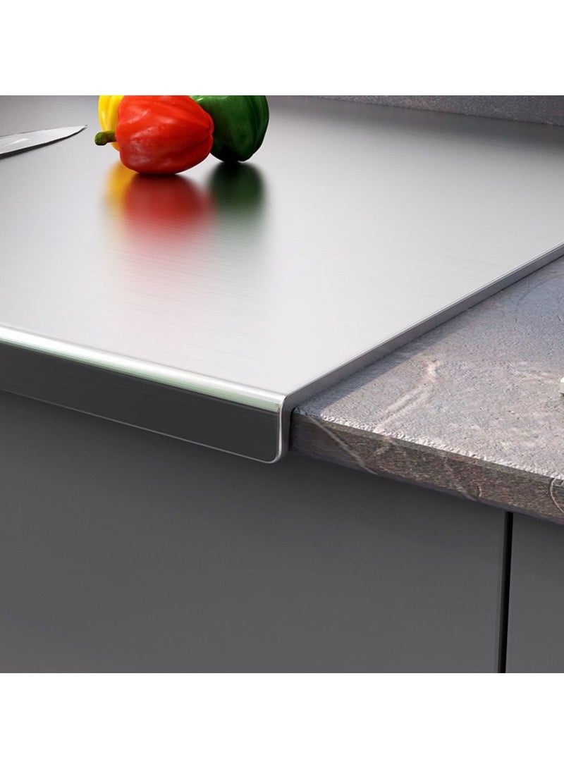 Tradeo Stainless Steel Kitchen Cutting Board, Large Multipurpose Food Prep Surface for Vegetables and Noodles (30cm X 40cm X 2mm) - Image 2