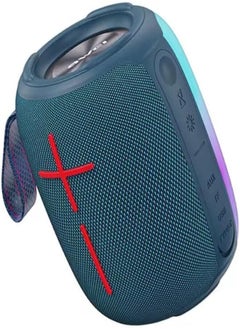 Awei Y525 Bluetooth 5.3 Talker Portable TWS Hifi Speaker Wireless USB Outdoor Speaker Mini Music RGB Light Running - (Blue)