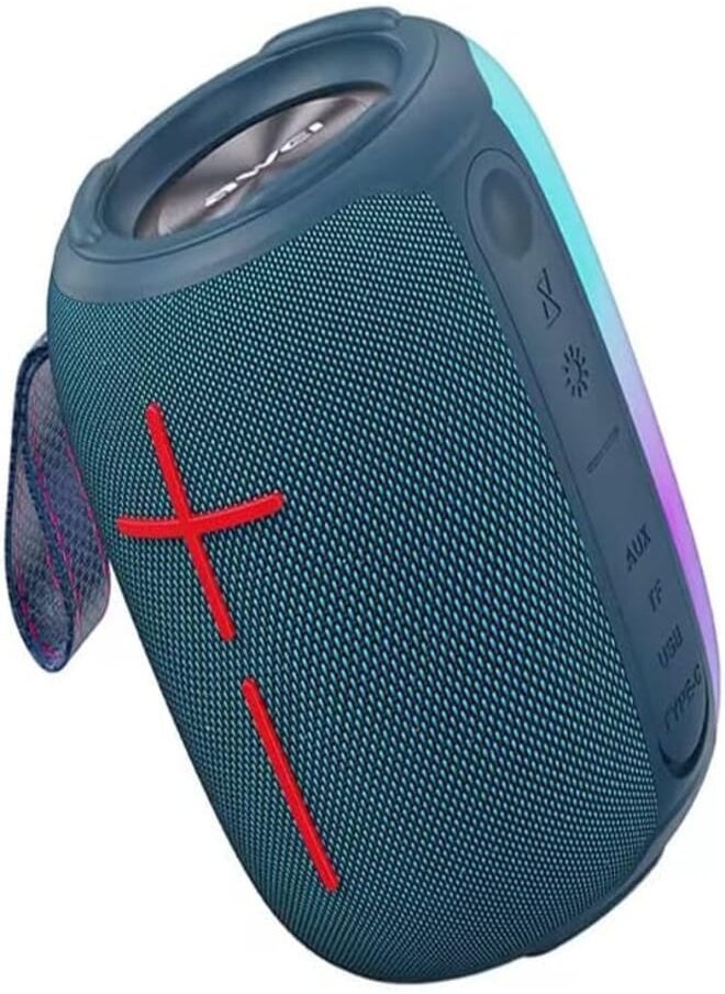 Awei - Awei Y525 Bluetooth 5.3 Talker Portable TWS Hifi Speaker Wireless USB Outdoor Speaker Mini Music RGB Light Running - (Blue) - Image 1