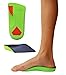 KidSole 34 Length Neon Shield Arch Support Insole for kids with foot pronation flat feet or any other undiagnosed arch support issues Toddler Size US 1013 - Image 1