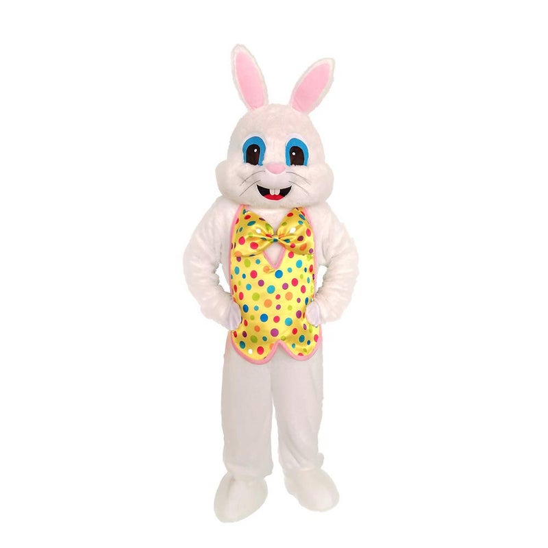 MatGui Easter Rabbit Bunny Rabbit Mascot Costume Adult Size Fancy Dress (Yellow Bunny) - Image 2