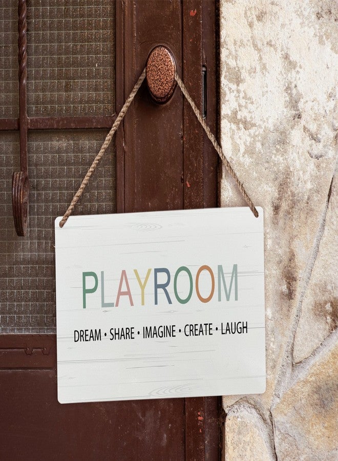 huester Kids Playroom Wood Plaque Sign, Playroom Wall Decor, Play Playroom Sign Wall Decor, Play Signs for Kids Playroom, Playroom Nursery Toddler Play Room Home Décor Wall Hanging Decor, 12x6 inches - Image 2