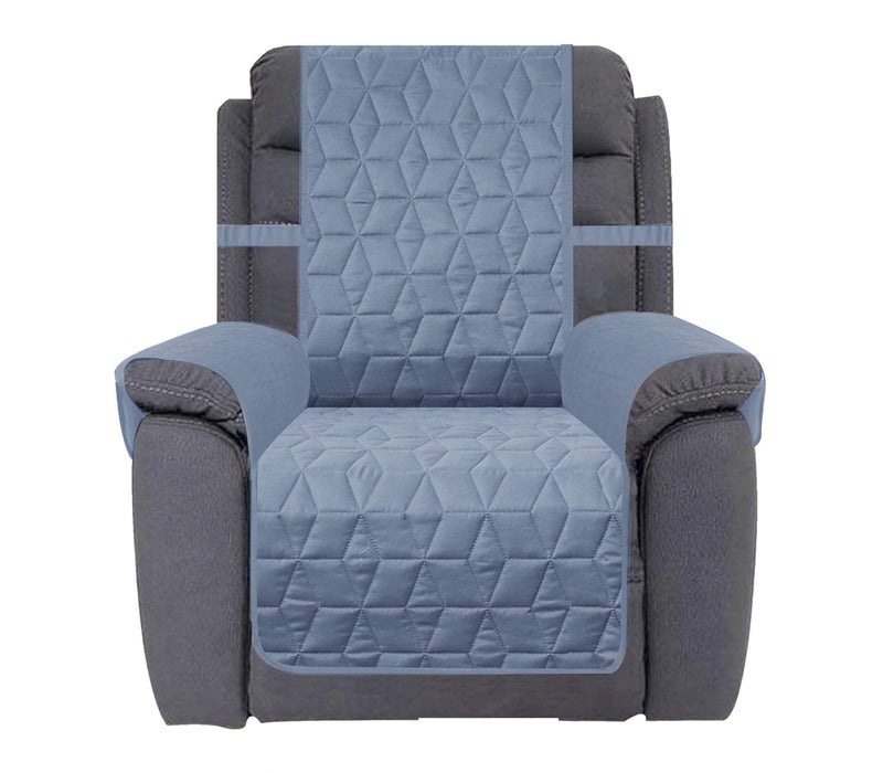 Ameritex Waterproof Nonslip Recliner Cover Christmas Decor Stay in Place, Dog Couch Recliner Cover Furniture Protector for Pets and Kids (Stone Blue, 23'') - Image 1