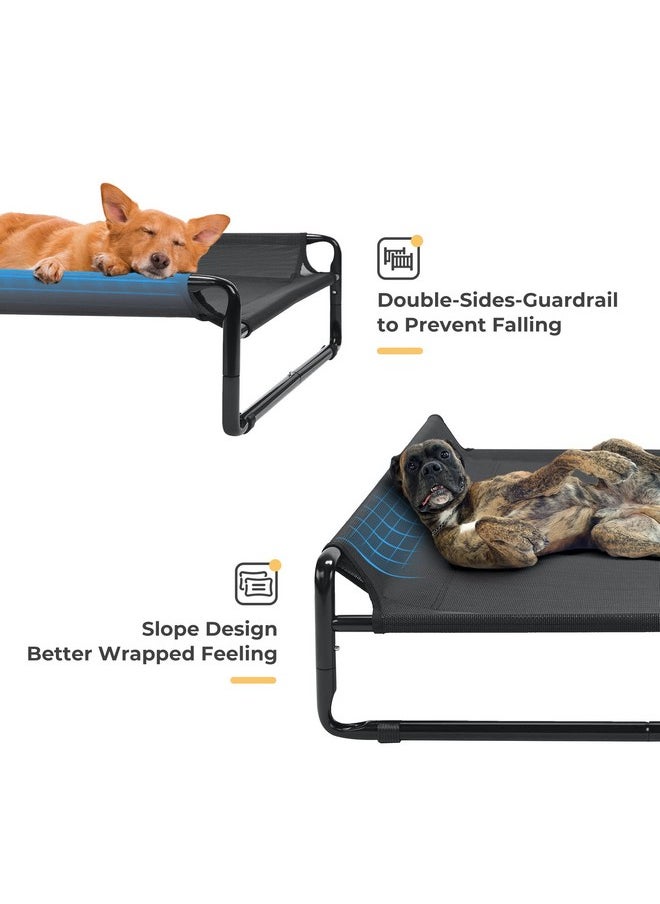 Original Cooling Elevated Dog Bed, Outdoor Raised Cots Bed For Large Dogs, Portable Standing Pet With Washable Breathable Mesh, NoSlip Feet Indoor Outdoor, Large, Black, Cwc2201 - pzsku/Z05E328D51B03A2B0FB55Z/45/_/1726218877/70577e38-1ae1-42a4-a3ca-fef0cb9b2ff9