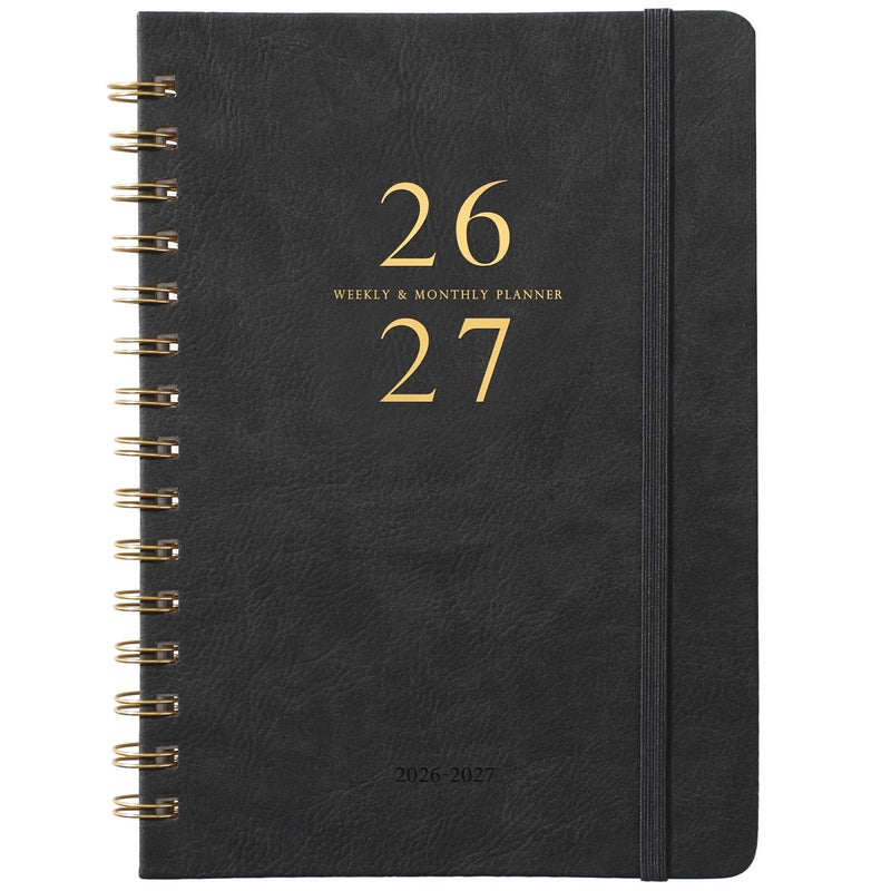 Poluma Planner 2026-2027 - Weekly & Monthly Agenda Planner 2026-2027 with 12 Monthly Tabs, July 2026 - June 2027, 6.3" x 8.4", Flexible Hardcover, Thick Paper, Inner Pocket - Gray - Image 1