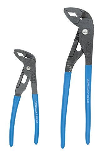 Channellock GLS-2 Griplock 2 Piece 9-1/2-Inch and 6-Inch Tongue and Groove Plier Set, Blue, Matte/Unpolished - Image 1
