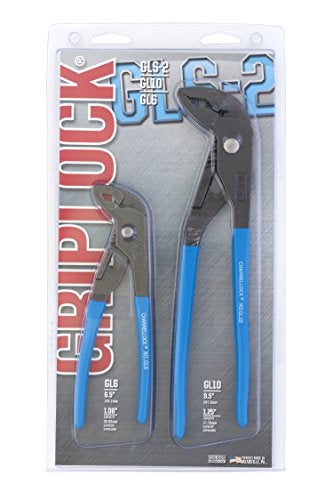 Channellock GLS-2 Griplock 2 Piece 9-1/2-Inch and 6-Inch Tongue and Groove Plier Set, Blue, Matte/Unpolished - Image 3