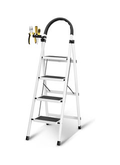 Foldable Ladder 4 Steps, Home Ladder Folding Step Stool with Wide Anti-Slip Pedal, Adults Folding Sturdy Steel Ladder for Home,Kitchen, Garden, Office - pzsku/Z05E33F304742E407D0C7Z/45/_/1714992117/7ba73fd4-b495-479b-9cb0-d4af776026b1