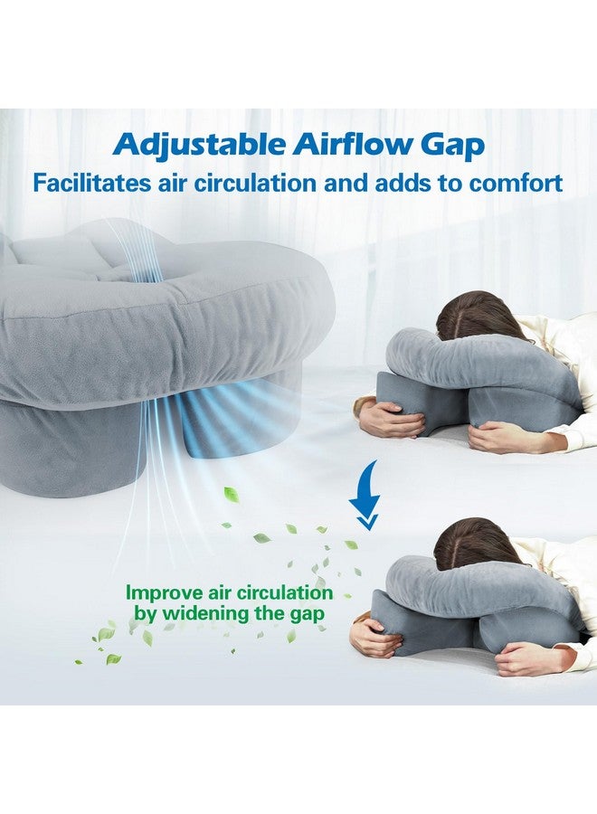 HOMCA Face Down Pillow After Eye Surgery - Home Massage Pillow Face Down for Bed Stomach Sleeping Pillow, BBL Pillow After Surgery with CertiPUR-US Certified Shredded Memory Foam - Image 4