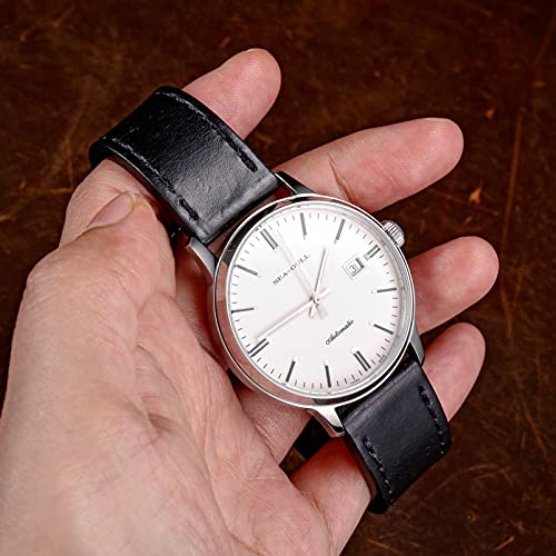 torbollo 20mm Watch Bands for Men, Horween Leather Watch Strap, High-end Quick Release Handmade Watch Strap Soft Vintage Replacement - Image 3