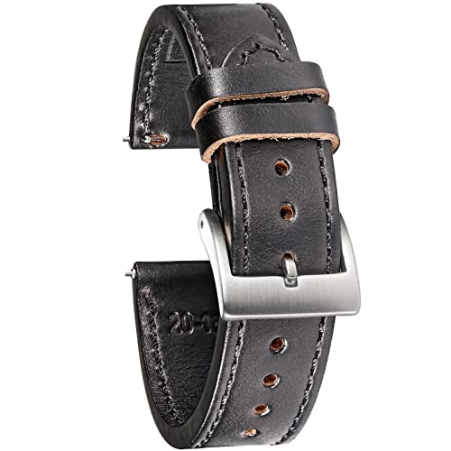 torbollo 20mm Watch Bands for Men, Horween Leather Watch Strap, High-end Quick Release Handmade Watch Strap Soft Vintage Replacement - Image 1