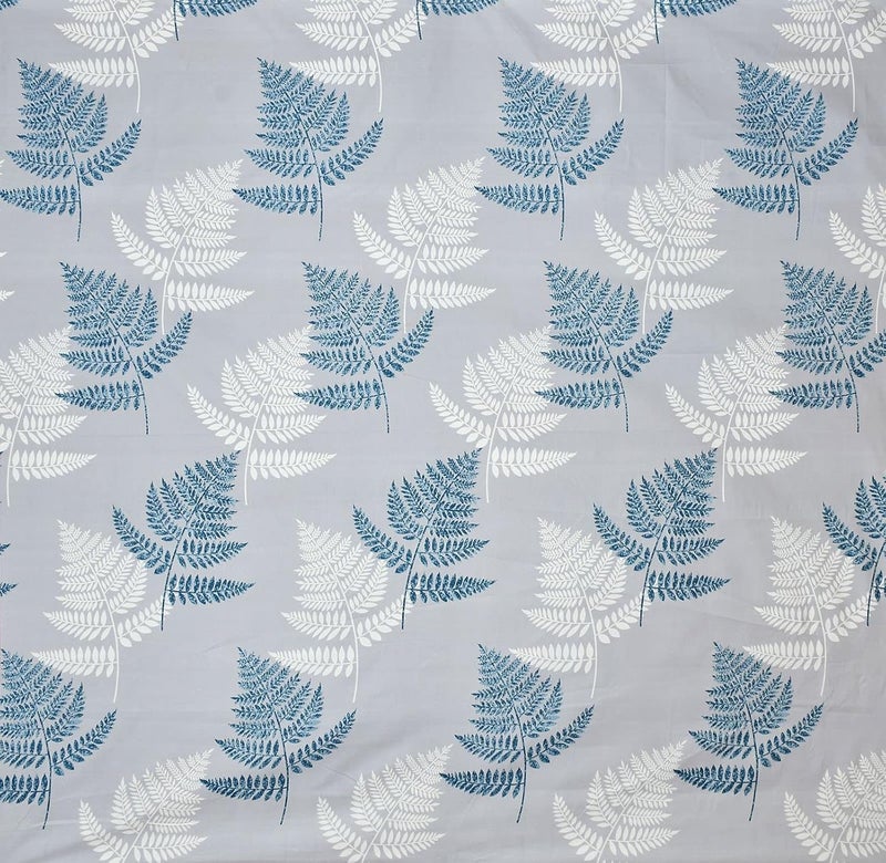 MIL Furnishings MIL Furnishings Soft Premium Cotton Blend Double Quilt Cover Blanket Cover Razai Cover Duvet Cover for Double Size Duvets with Zipper 90x 100 Grey Ferns  - Image 2
