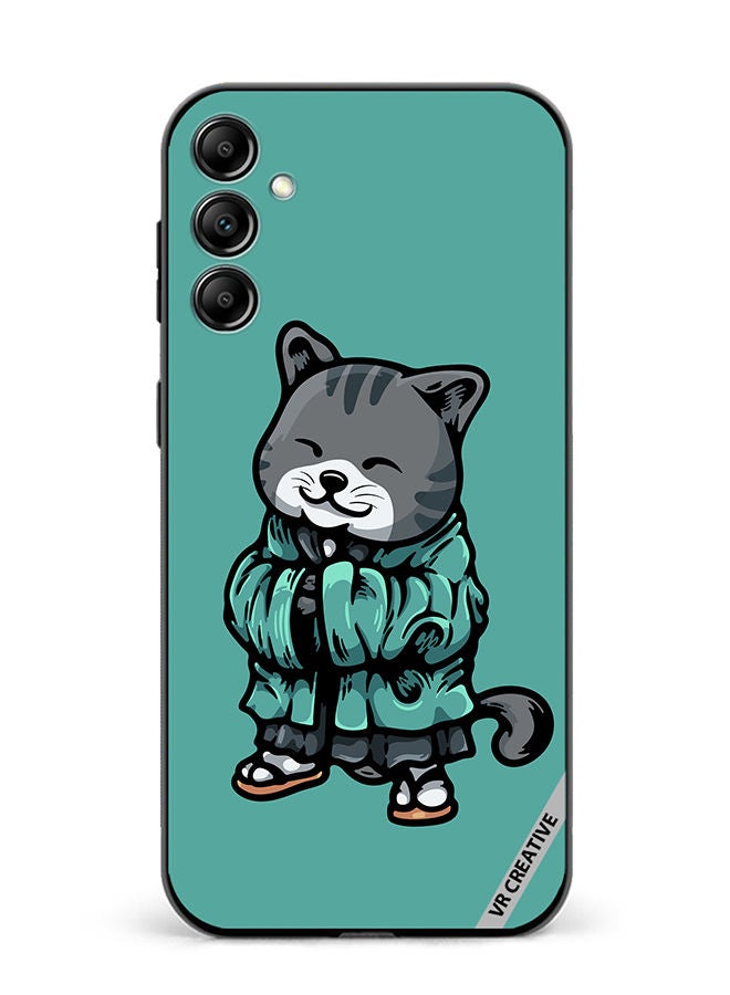 VR CREATIVE Protective Case Cover For Samsung Galaxy M14 Kimano Cat Design Multicolour - Image 1
