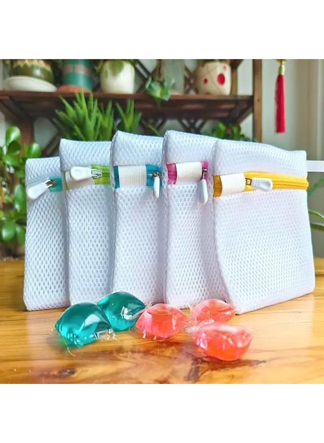 Thickened Polyester Mesh Laundry Bags Yellow 4 72inch By 5 12inch For Underwear - Image 1
