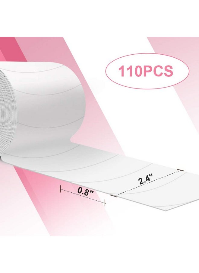 Akissos Foam Eye Pads Lash Extensions Akissos 110 Pcs Pre Cut Medical Foam Tape Under Eye Pads Eyelash Extension Supplies Beauty Tools Lint Free Hypoallergenic No Latex Waterproof 2 Rolls  - Image 2