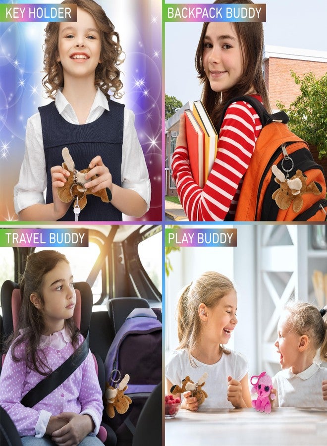 Puzzled Plush Moose Stuffed Animal Keychain - Super Soft Keychain for Backpack, Purse and Handbags, Cute Animal Keychains for Girls and Boys, Ideal Backpack Charms for Wild Animal Lovers - 4 Inches - Image 3