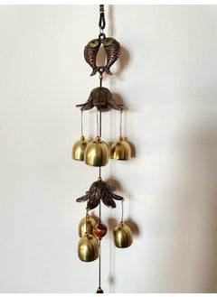 BLESS KRAFT Bless Kraft Metal Wind Chimes for Home Balcony Garden Positive Energy Home Decor Hanging Long Brass Bells Gifts for Loved One Fish with 6 BellsPack of 2  - Image 2