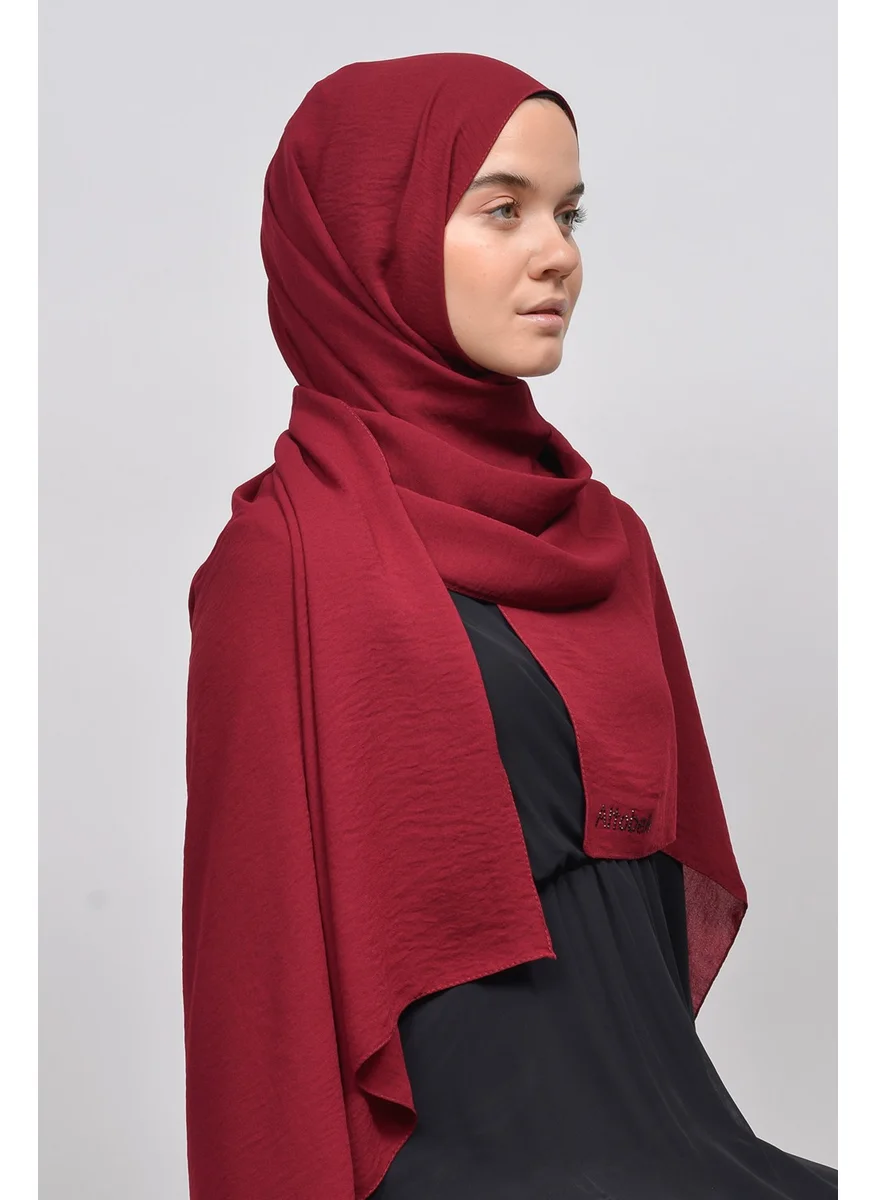 التوبة Jazz Crepe Hijab Shawl-Dark Claret Red