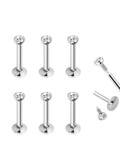 6Pcs Tragus Earrings, Stainless Steel Women's Nose Stud Set