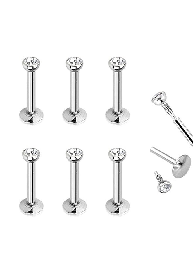 Generic - 6Pcs Tragus Earrings, Stainless Steel Women's Nose Stud Set - Image 1