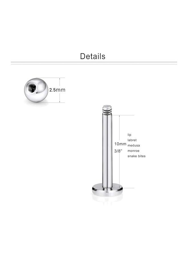 Generic - 6Pcs Tragus Earrings, Stainless Steel Women's Nose Stud Set - Image 1