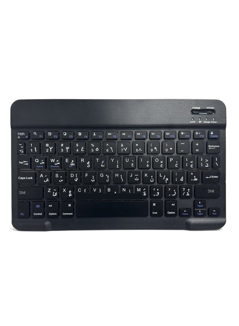 3 System Switching Multilingual Universal Laptop Ipad BT Black Wireless Keyboard Support Arabic