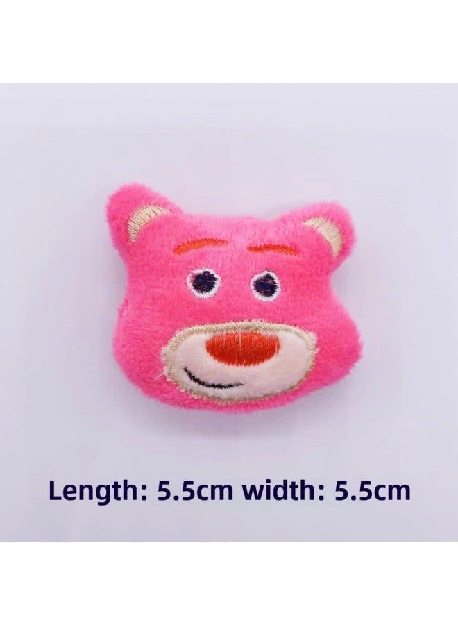 Direct Korean Version Of Cute Pooh Strawberry Bear Clothes Accessories Shoes Socks Leggings Headdress Decorations Cotton-Color:Rose Red Strawberry Bear - Image 1