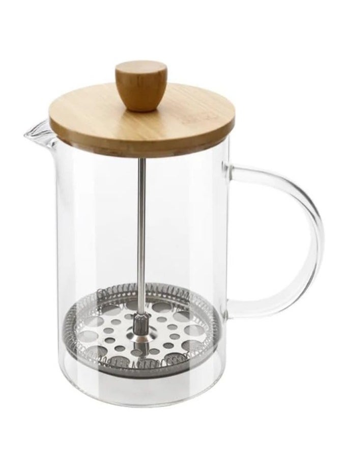 QSHOP 350ml French Press Coffee Press Insulated Press with 304 Stainless Steel Filter Durable and Heat Resistant Borosilicate Glass Manual Coffee Press  - Image 1
