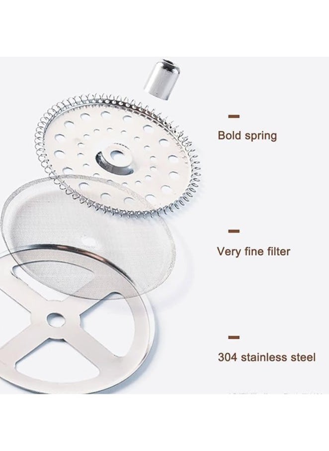 QSHOP 350ml French Press Coffee Press Insulated Press with 304 Stainless Steel Filter Durable and Heat Resistant Borosilicate Glass Manual Coffee Press  - Image 4