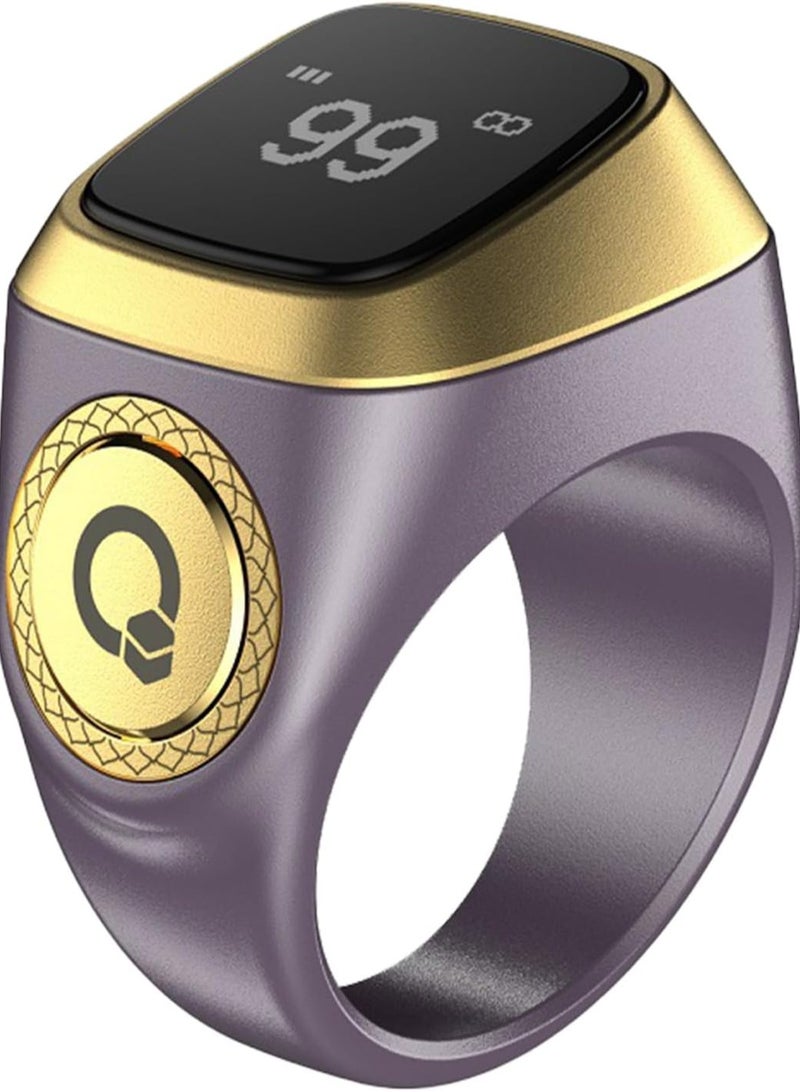 iQIBLA Original Smart Tasbih Zikr Ring 20MM Tally Tasbeeh Counter,Purple - Image 1