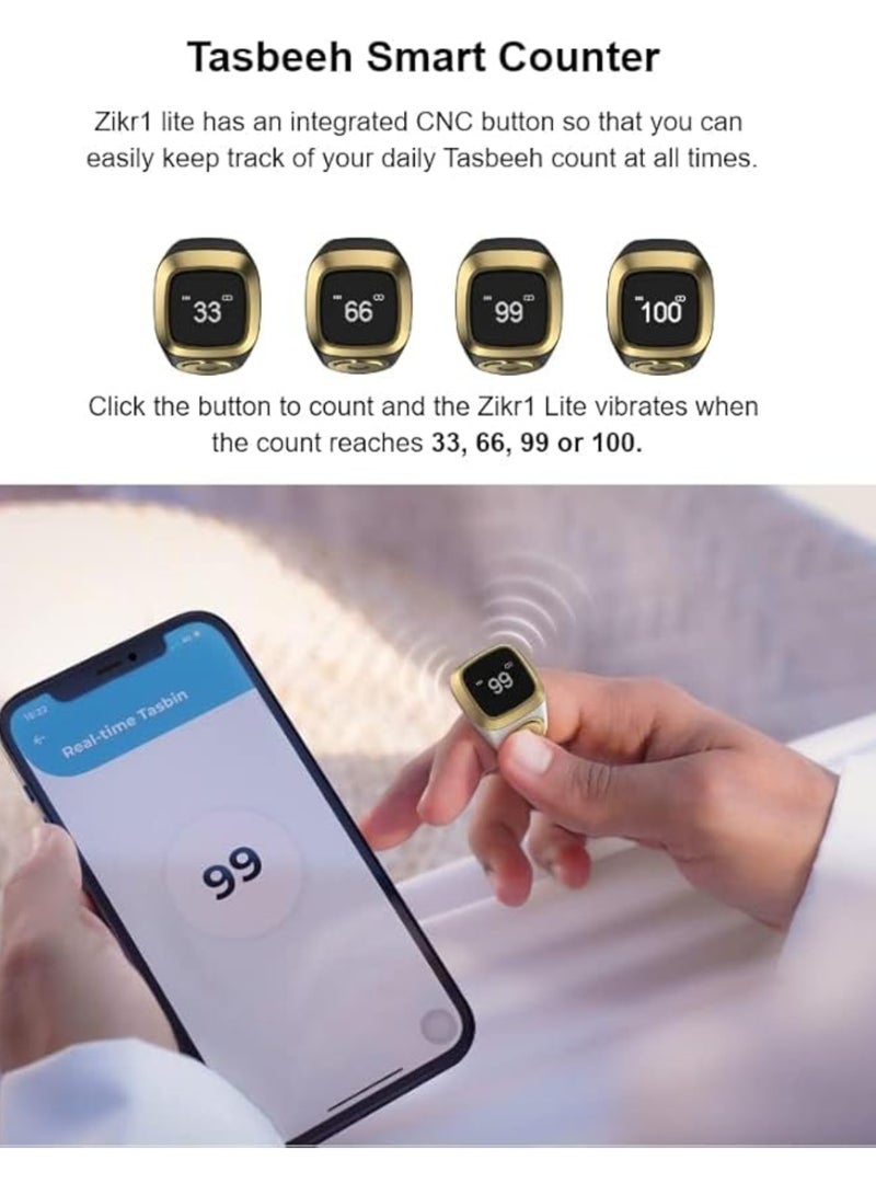 iQIBLA Original Smart Tasbih Zikr Ring 20MM Tally Tasbeeh Counter,Purple - Image 4