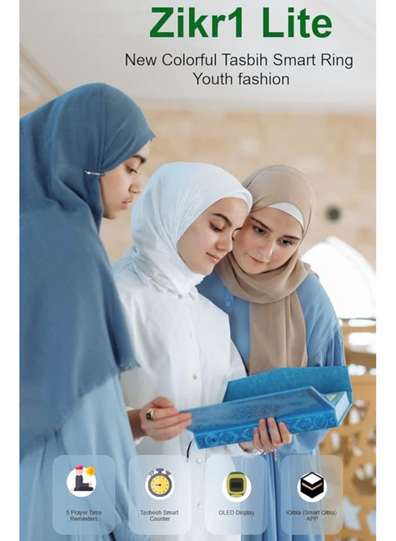 iQIBLA Original Smart Tasbih Zikr Ring 20MM Tally Tasbeeh Counter,Purple - Image 3