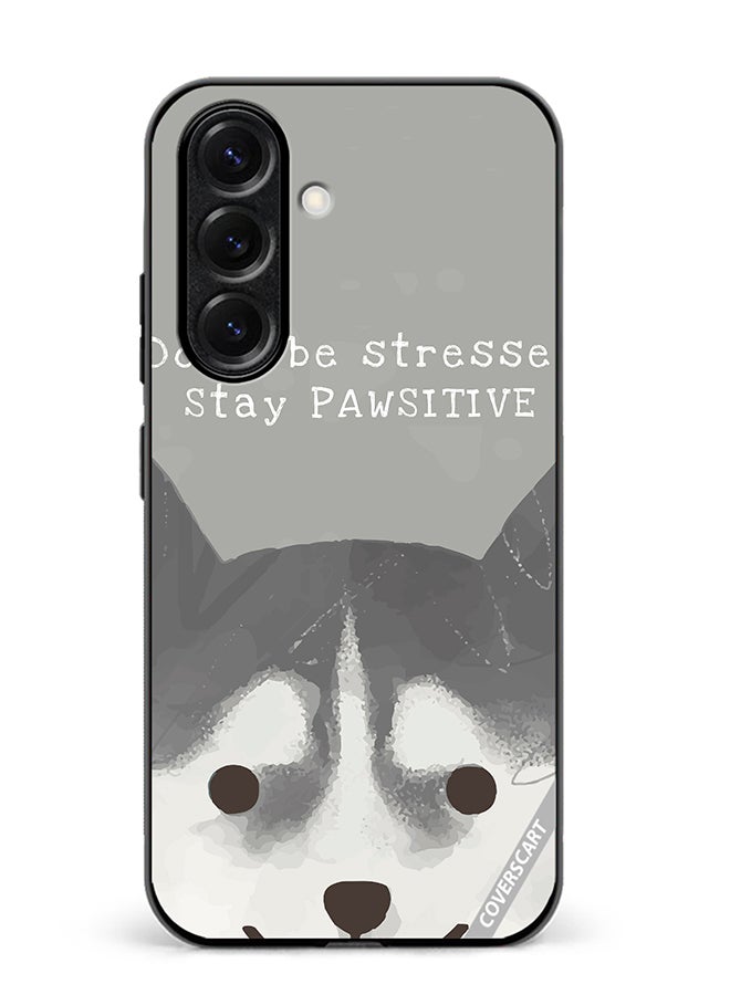 VR CREATIVE Protective Case Cover For Samsung Galaxy S25 Plus Positive Dog Design Multicolour