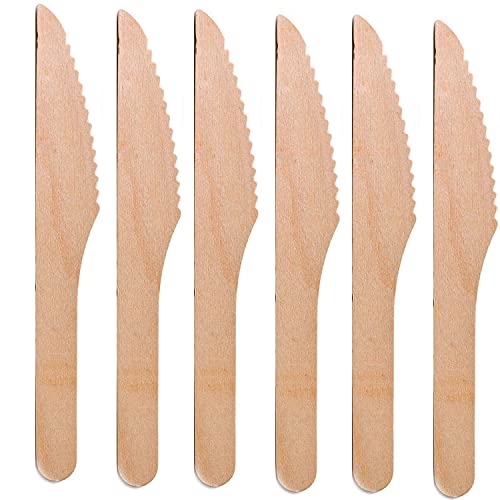 Dalthamman Disposable Wooden Cake Knife 160mm Bio-Degradable Pack of 100. - Image 1