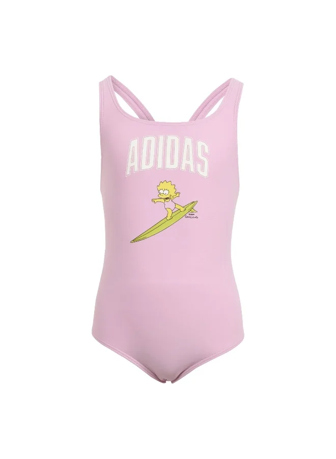 adidas Adidas Ad Sim St Pink Swimsuit Swimwear For Kids