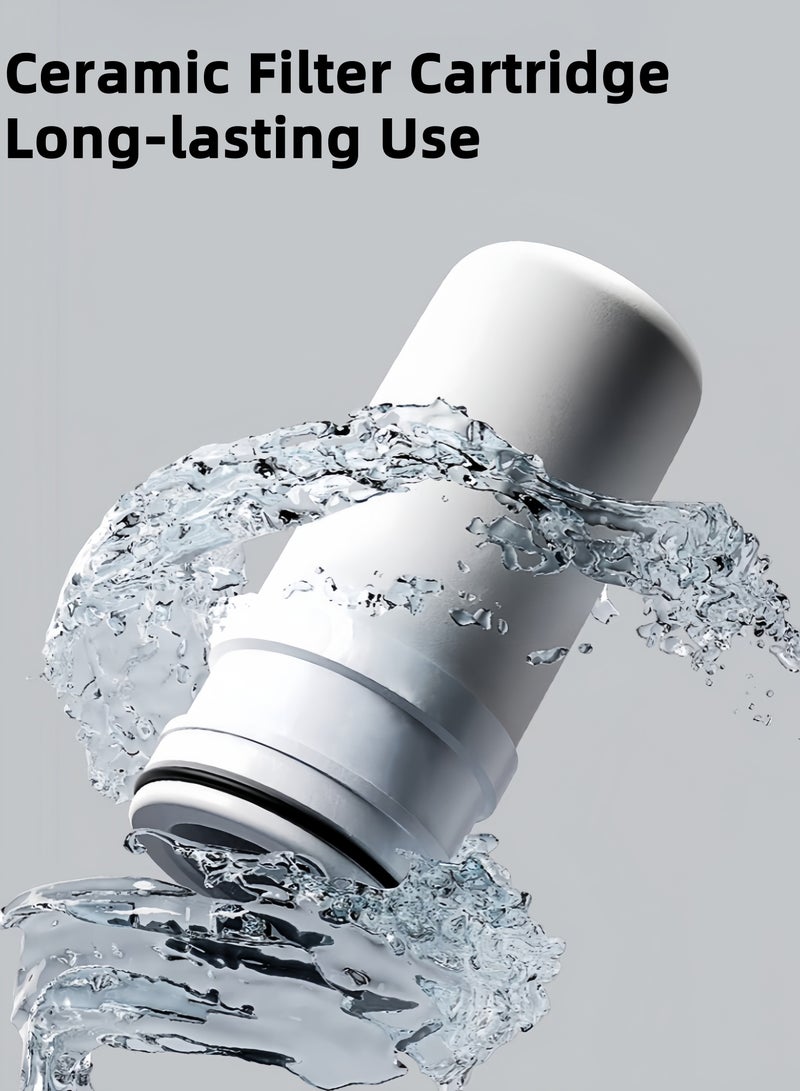 TAYYIB NOOR 7-Stage Kitchen Faucet Water Filter & Purifier for Home Drinking - Reusable Ceramic & Carbon Filter, Dual-Mode Spray, Softens Hard Water, Removes Chlorine & Impurities - Image 4