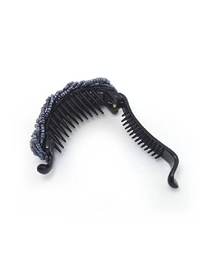 Meilliwish Noble Lady Women Hair Clip Ponytail Holder(H35)(Darkblue) - Image 4