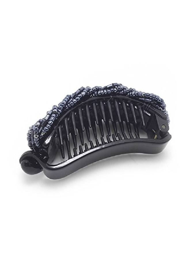 Meilliwish Noble Lady Women Hair Clip Ponytail Holder(H35)(Darkblue) - Image 3
