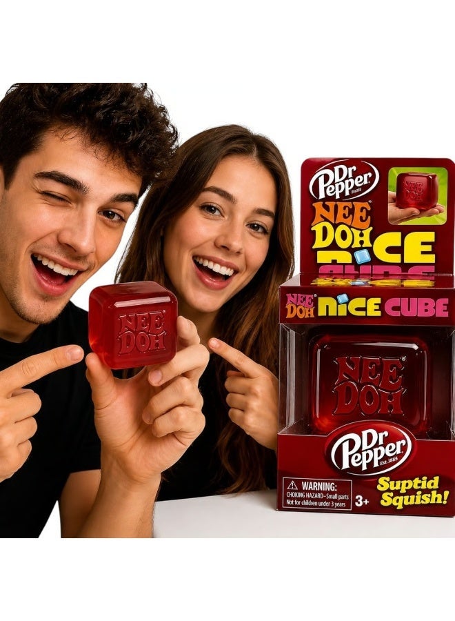 Dr Pepper NeeDoh Nice Cube Squishy Stress Ball Fidget Toy - Image 1