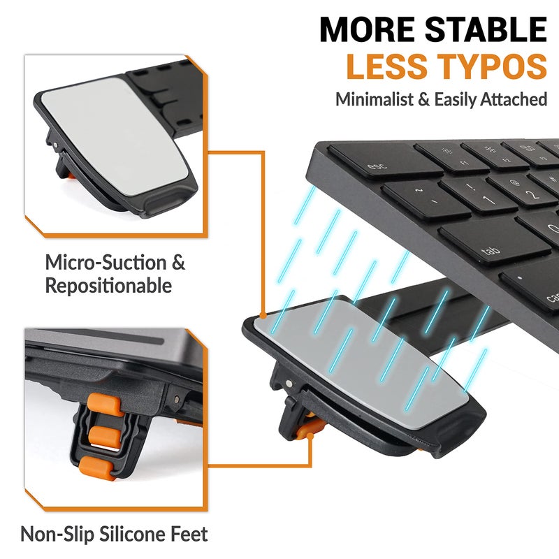 GPG2 ESC Flip PRO Computer Keyboard Stand for Desktop, Adjustable Keyboard Riser for Apple Magic Keyboard, Extendable Holder for Flat-Back Keyboards Only, Ergonomic Office Desk Accessories - Image 3