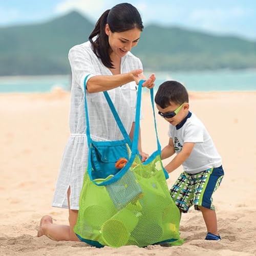Septo Mesh Beach Sand Toy Bags, Extra Large, Foldable Totes Shell Storage Bag Quick Dry Net Tote for Kids ,Away from Sand Pool Supplies Storage Picnic Backpack - Image 5