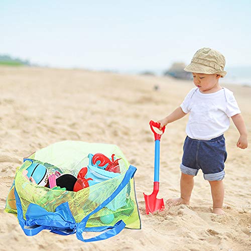 Septo Mesh Beach Sand Toy Bags, Extra Large, Foldable Totes Shell Storage Bag Quick Dry Net Tote for Kids ,Away from Sand Pool Supplies Storage Picnic Backpack - Image 4