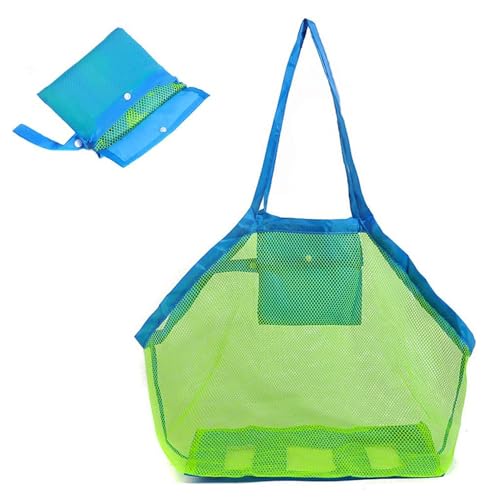 Septo Mesh Beach Sand Toy Bags, Extra Large, Foldable Totes Shell Storage Bag Quick Dry Net Tote for Kids ,Away from Sand Pool Supplies Storage Picnic Backpack - Image 1